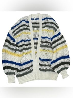 Aerie Loose Fit Striped Open Cardigan lightweight flawless Size Small